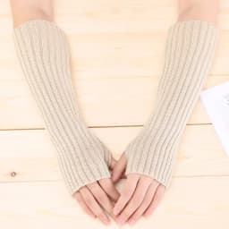 New Women Arm Warmers Japanese White Black Goth Knitted Kawaii Fingerless Gloves Ankle Wrist Sleeves Harajuku Girls Anime Gloves
