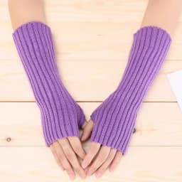 New Women Arm Warmers Japanese White Black Goth Knitted Kawaii Fingerless Gloves Ankle Wrist Sleeves Harajuku Girls Anime Gloves