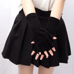 2022 New Unisex Black White Half Finger Fingerless Gloves Women and Men Wool Knit Cotton Gloves Autumn Winter Warm Work Gloves