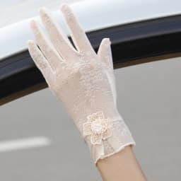 Sexy Summer Women UV Sunscreen Short Sun Female Gloves Fashion Ice Silk Lace Driving Of Thin Touch Screen Lady Gloves G02E