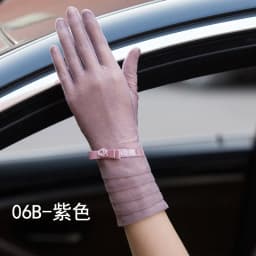 Sexy Summer Women UV Sunscreen Short Sun Female Gloves Fashion Ice Silk Lace Driving Of Thin Touch Screen Lady Gloves G02E