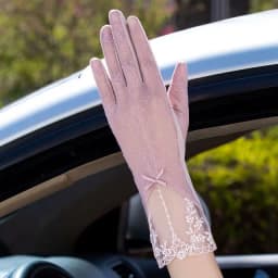 Sexy Summer Women UV Sunscreen Short Sun Female Gloves Fashion Ice Silk Lace Driving Of Thin Touch Screen Lady Gloves G02E