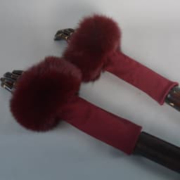 New Arrival Female Natural fox Fur Cuffs Knitted Warm Real Fox Fur Mittens Women Winter Outdoor fox Fur Cuffs