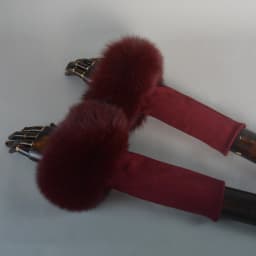 New Arrival Female Natural fox Fur Cuffs Knitted Warm Real Fox Fur Mittens Women Winter Outdoor fox Fur Cuffs