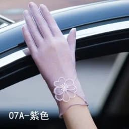 Sexy Summer Women UV Sunscreen Short Sun Female Gloves Fashion Ice Silk Lace Driving Of Thin Touch Screen Lady Gloves G02E