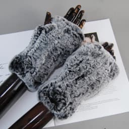 New Arrival Female Natural Rabbit Fur Gloves Knitted Warm Real Rex Rabbit Fur Mittens Women Winter Outdoor Rex Rabbit Fur Gloves
