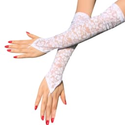 41cm Summer Sexy Lace Hollow Long Arm Sleeve Gloves Sun Protection Cycling Drive Cover the Scar Thin High Elasticity Etiquette