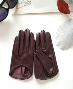 2025 Half Palm Glove Street Fashion Driving Gloves Genuine Real Goat Leather Gloves Women Fashion Short Mittens G621