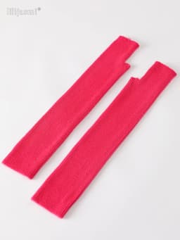 Winter Women Wool Long Mitts 40cm 50cm 60cm Fine Knitted Fingerless Gloves Y2k Thermal Gloves Semi Finger Lengthen Arm Warmers