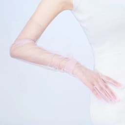 70cm Women Long Ultra Thin Gloves Tulle Elbow Wedding Party Bride Dress Mittens Sheer Transparent Vintage Black White Mesh Glove