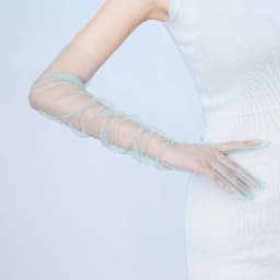 70cm Women Long Ultra Thin Gloves Tulle Elbow Wedding Party Bride Dress Mittens Sheer Transparent Vintage Black White Mesh Glove