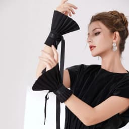 Women Black Cuffs Collar Set Detachable Fake Sleeves Cosplay Costume Accessories Dress Sweater Cuffs Collar Sewing Accessories