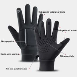 Winter Touchscreen Gloves for Outdoor Sports Cold-Resistant and Windproof Gloves for Men and Women with Flip-Top Design