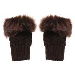 Winter Women Girls Faux Rabbit Hair Fingerless Thicken Warm Gloves Soft Stretch Mittens Outdoor Sports Half Finger Gloves