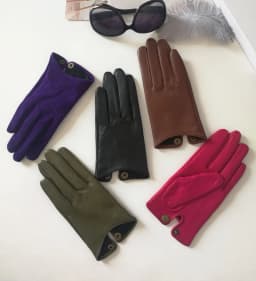 2025 Half Palm Glove Driving Fashion Genuine Real Goat Leather Gloves Women Fashion Mittens Real Leather G595