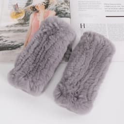 Winter Girl Natural Real Rex Rabbit Fur Gloves Good Elastic Hand Knitted Rex Rabbit Fur Mittens Lady Real Rex Rabbit Fur Gloves