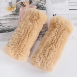 Winter Girl Natural Real Rex Rabbit Fur Gloves Good Elastic Hand Knitted Rex Rabbit Fur Mittens Lady Real Rex Rabbit Fur Gloves