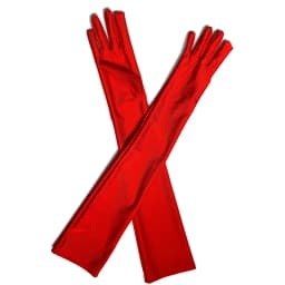 52cm Women Flapper Gloves Matching Costume Classic Adult Black White Red Skin Opera/Elbow/Wrist Stretch Satin Finger Long Gloves