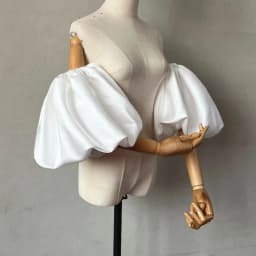 Women's Elegant Designer Puff Satin Arm Sleeve Female Vintage Photography Formal Dress Performance Party Glove R3370
