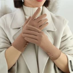 Korean Women's Cycling Touchscreen Gloves Autumn Winter Warm Plus Velvet Thickened Outdoor Sports Cold Proof Driving Mittens