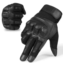TouchScreen Tactical Full Finger Gloves Hard Rubber Paintball Airsoft Bicycle Combat PU Leather Anti-skid Cycling Work Glove Men