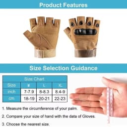 Men's Tactical Half Finger Gloves Army Military Combat Hunting Shooting Air Gun Paintball Police Duty No Finger