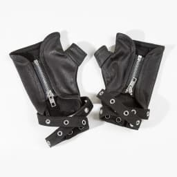 Hip Hop Punk Imitation Leather Fingerless Gloves Women Techwear Style Zipper Sport Motorcycle Gloves Guantes