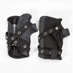 Hip Hop Punk Imitation Leather Fingerless Gloves Women Techwear Style Zipper Sport Motorcycle Gloves Guantes