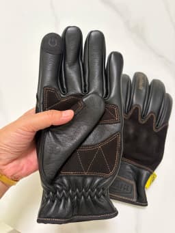 Women Men's 100% Natural Caw Leather Touchscreen Glove Male Fashion Genuine Leather Vintage Black Motorcycle Driving Glove R1018