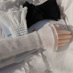 1Pair Detachable Lace Sleeve Cuffs Ruffles Elbow Fake Sleeve Sun Protection Gloves Spring Autumn Arm Cover Sweater Decorative