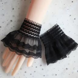 1Pair Detachable Lace Sleeve Cuffs Ruffles Elbow Fake Sleeve Sun Protection Gloves Spring Autumn Arm Cover Sweater Decorative