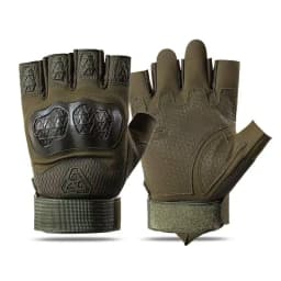 Men's Half Finger Tactical Gloves Hard Shell Protective Combat Hunting Anti-skid Wear-resistant Fingerless Outdoor Activities