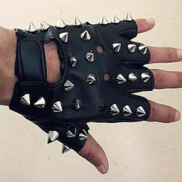 Punk Rivet Faux Leather Studded Glove, Man'sDS Dancing Rock and Roll, Jazz Full Spike, New Arrival