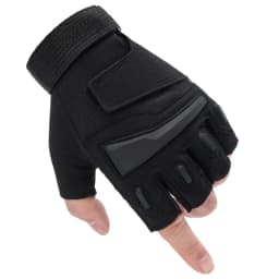 Gym Sport Breathable Fingerless Gloves Men Outdoor Tactical Techwear Style Anti-slip Bicycle Motorcycle Gloves Black Blue Red