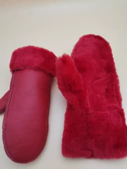 Men Women's Autumn Winter Thicken Warm Natural One Piece Wool Fur Leather Glove Winter Brand Wool Fur Mitten R2217