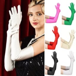 53CM Women Spandex Long Gloves Multicolor Navy Blue Solid Stage Performance Masquerade Party Cosplay Opera Breathable