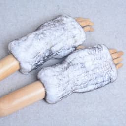 New Style Winter Girl Natural Real Rex Rabbit Fur Gloves Good Elastic Knitted Rabbit Fur Mittens Lady Real Rex Rabbit Fur Gloves