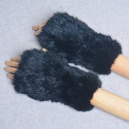 New Style Winter Girl Natural Real Rex Rabbit Fur Gloves Good Elastic Knitted Rabbit Fur Mittens Lady Real Rex Rabbit Fur Gloves