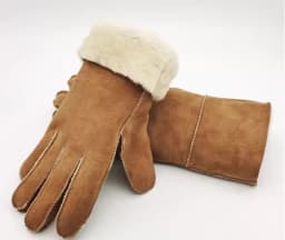 Natural Fur Autumn Winter Thicken Warm Natural One Piece Wool Fur Leather Glove Male Winter Brand Wool Fur Mitten R2218