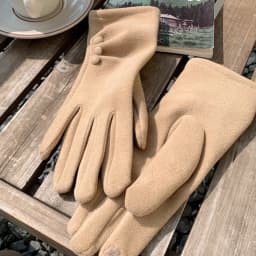 Fashion Simple Style Women Winter Keep Warm Touch Screen Thickened Button Decoration Gloves Outdoor All Match Windproof