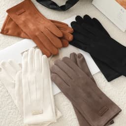 Women Autumn Winter Thin Not Bloated Suede Gloves Winter Keep Warm Touch Screen Elasticity Windproof Elasticity