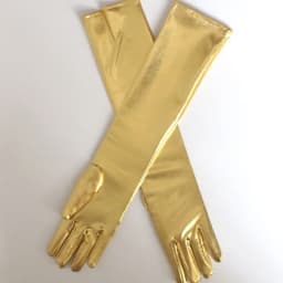 Long patent leather gloves sexy coated gloves gold silver glossy leather long gloves steel pole stage performance gloves y2k