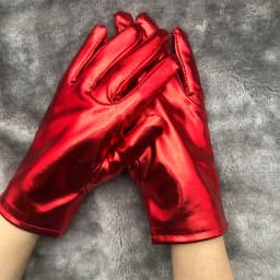 Shiny patent leather adult gloves, etiquette thin, men's and women's role-playing, stage performance, party gloves