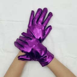 Shiny patent leather adult gloves, etiquette thin, men's and women's role-playing, stage performance, party gloves