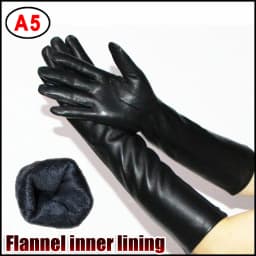 AOTIANYANG Leather Gloves 100% sheepskin mid-length colored fleece for cold and warm winter women's long arm sleeves for driving