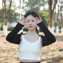Women Thumbhole Long Sleeve Bolero Shrug Solid Color Open Front Cropped Cardigan Top Slim Fit Sunscreen Jacket