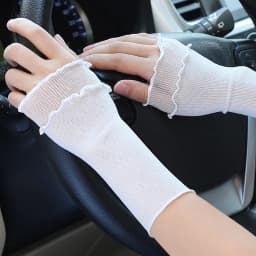 Women Hand Sleeve Wrist Cuffs Ruffled Floral Black Lace Elastic Bracelet Elegant Girls Wrist Gloves Thin and Breathable Decorate