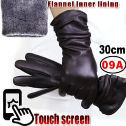 High-end Leather Sheepskin Gloves Women's Warm Knitted Flannel Lining Touch Screen Color Leather Gloves Driving Genuine New
