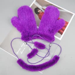 New Women 100% Real Genuine Knitted Mink Fur Mittens Winter Warm Lady Real Mink Fur Fashion Lady Gloves Handmade Knit Fur Mitten