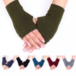 Warm Fingerless Long Gloves Men Women Winter Mitten Knitted Arm Sleeve Thick Casual Soft Fingerless Unisex Gloves